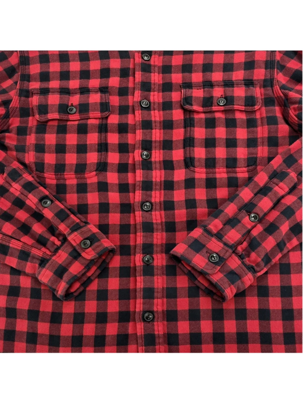 Polo Ralph Lauren Men's L Plaid Knit Flannel Overshirt Red Black Stretch $198